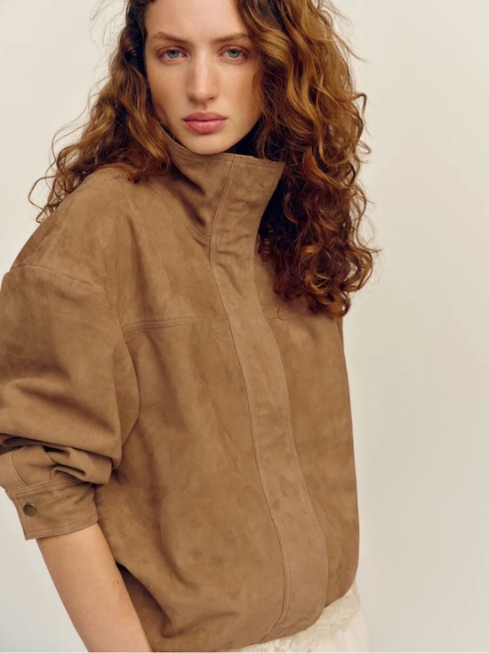 Reformation Jackets & Blazers - REFORMATION Veda Kendall Suede Jacket in Peacan S